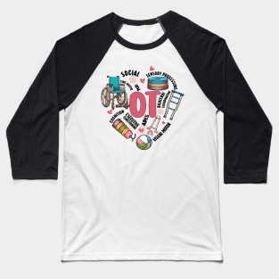 OT Valentine's Day Occupational Therapy Valentines Day OT Baseball T-Shirt